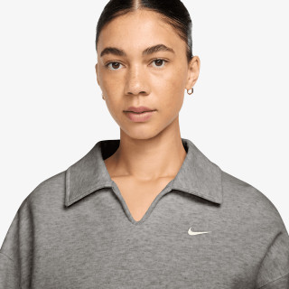 NIKE Суитшърт W NK STDO FLC MW OS CRP POLO 