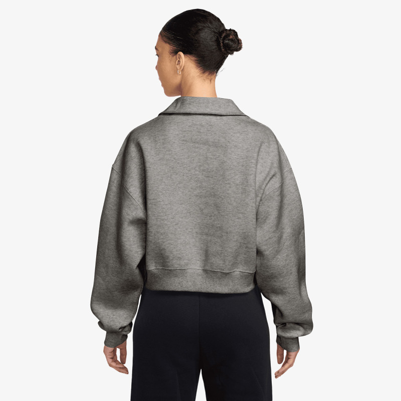 NIKE Суитшърт W NK STDO FLC MW OS CRP POLO 