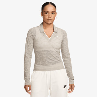 NIKE Блуза с дълъг ръкав W NK CHLL KNT LS STCH LACE TOP 