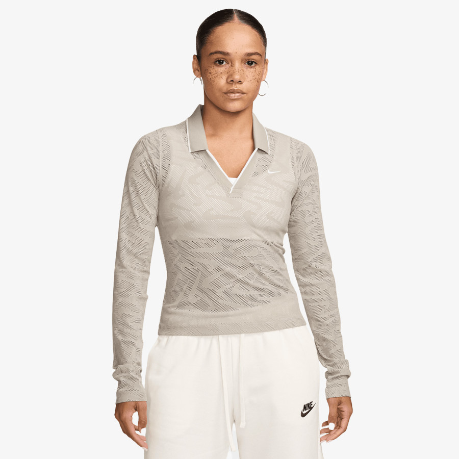 NIKE Блуза с дълъг ръкав W NK CHLL KNT LS STCH LACE TOP 