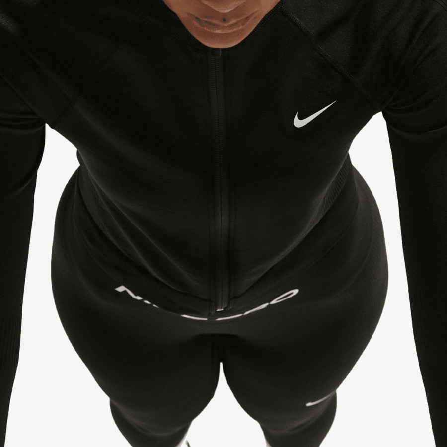 NIKE Блуза с дълъг ръкав W NP DF SMLS FZ MIDLAYER WT 