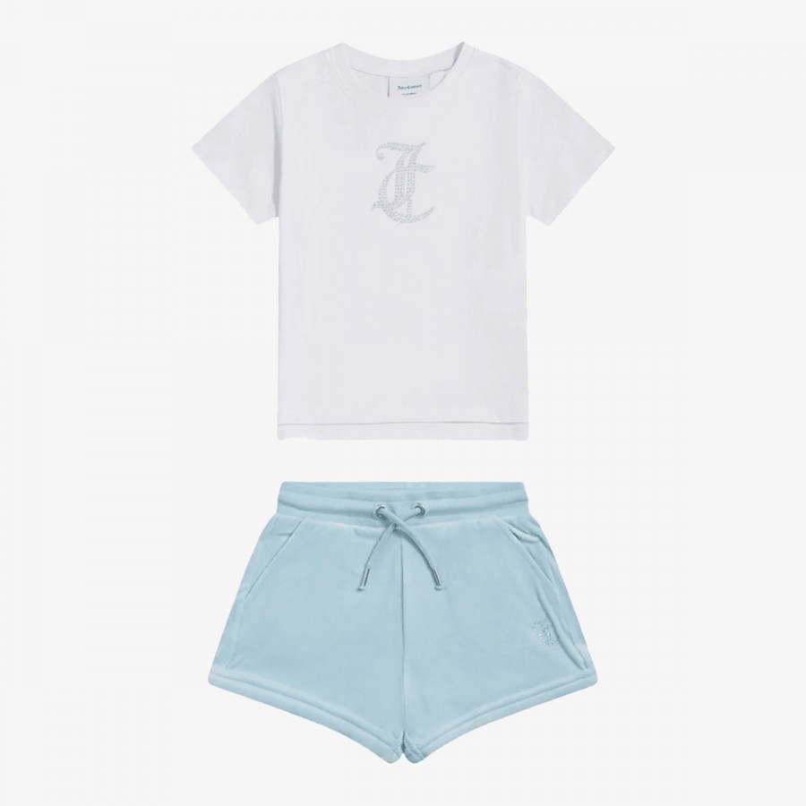 JUICY COUTURE Спортни екипи JC Logo Tee & Velour Short Set 