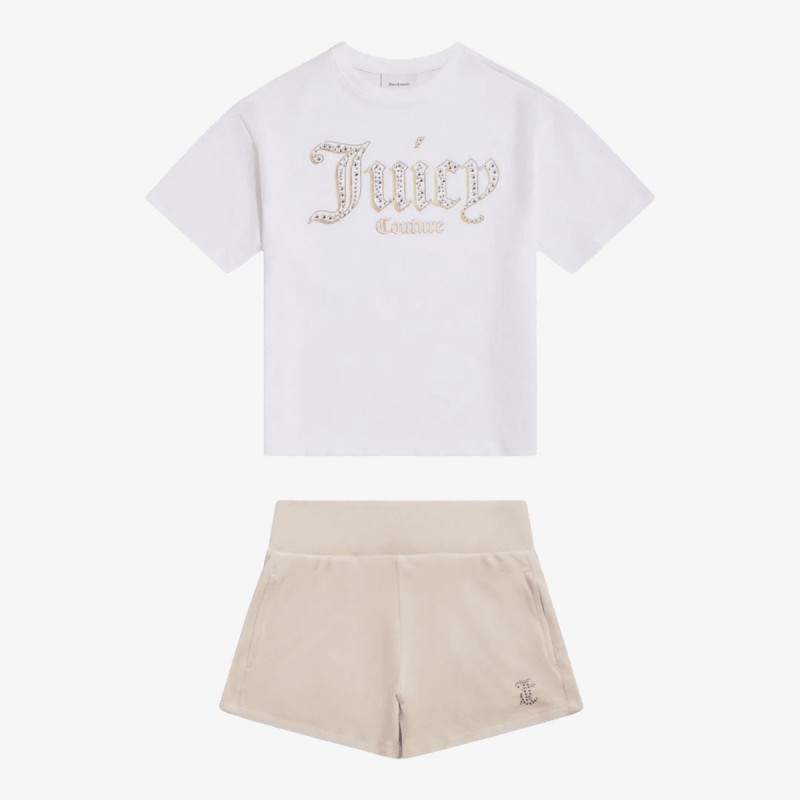 JUICY COUTURE Спортни екипи Oversize Tee & Velour Short Set 