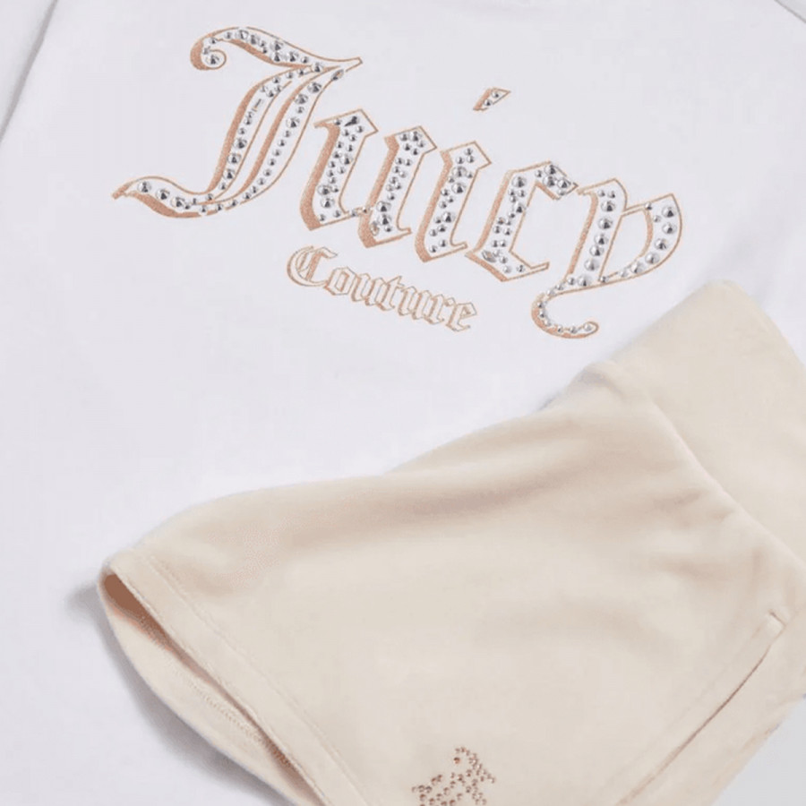 JUICY COUTURE Спортни екипи Oversize Tee & Velour Short Set 
