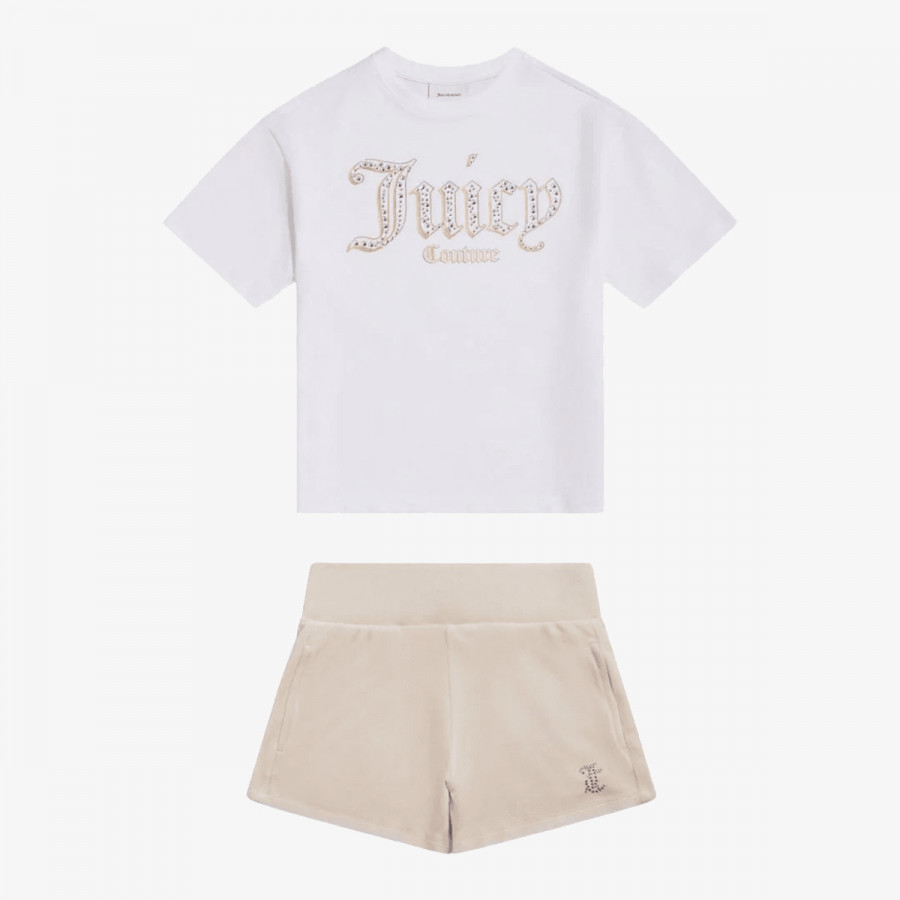 JUICY COUTURE Спортни екипи Oversize Tee & Velour Short Set 