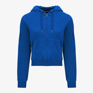 JUICY COUTURE Суитшърт ZIP THROUGH HOODIE WITH  ZIP PULL &  JC 