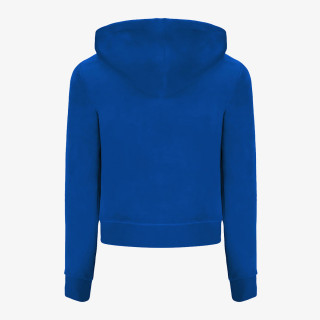 JUICY COUTURE Суитшърт ZIP THROUGH HOODIE WITH  ZIP PULL &  JC 