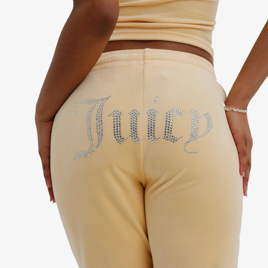 JUICY COUTURE Долнищe VELOUR TRACK PANT WITH DIAMANTE BRANDIN 
