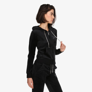 JUICY COUTURE Суитшърт DIAMANTE TRIM ROBERTSON HOODIE 