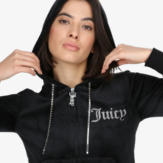 JUICY COUTURE Суитшърт DIAMANTE TRIM ROBERTSON HOODIE 