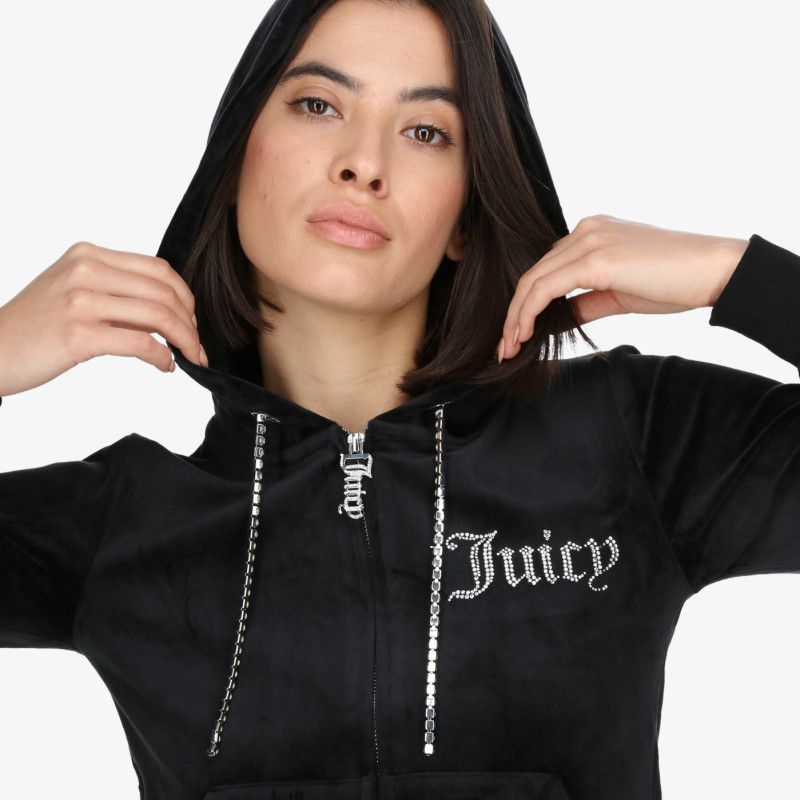 JUICY COUTURE Суитшърт DIAMANTE TRIM ROBERTSON HOODIE 