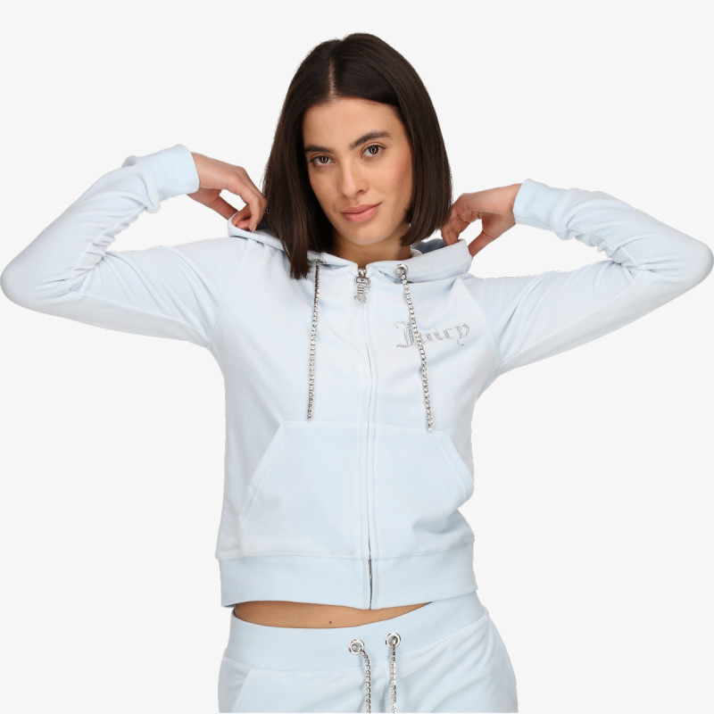 JUICY COUTURE Суитшърт DIAMANTE TRIM ROBERTSON HOODIE 