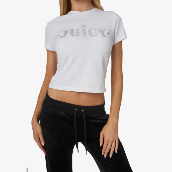 JUICY COUTURE Тенискa FITTED T-SHIRT WITH RODEO JUICY DIAMANTE 