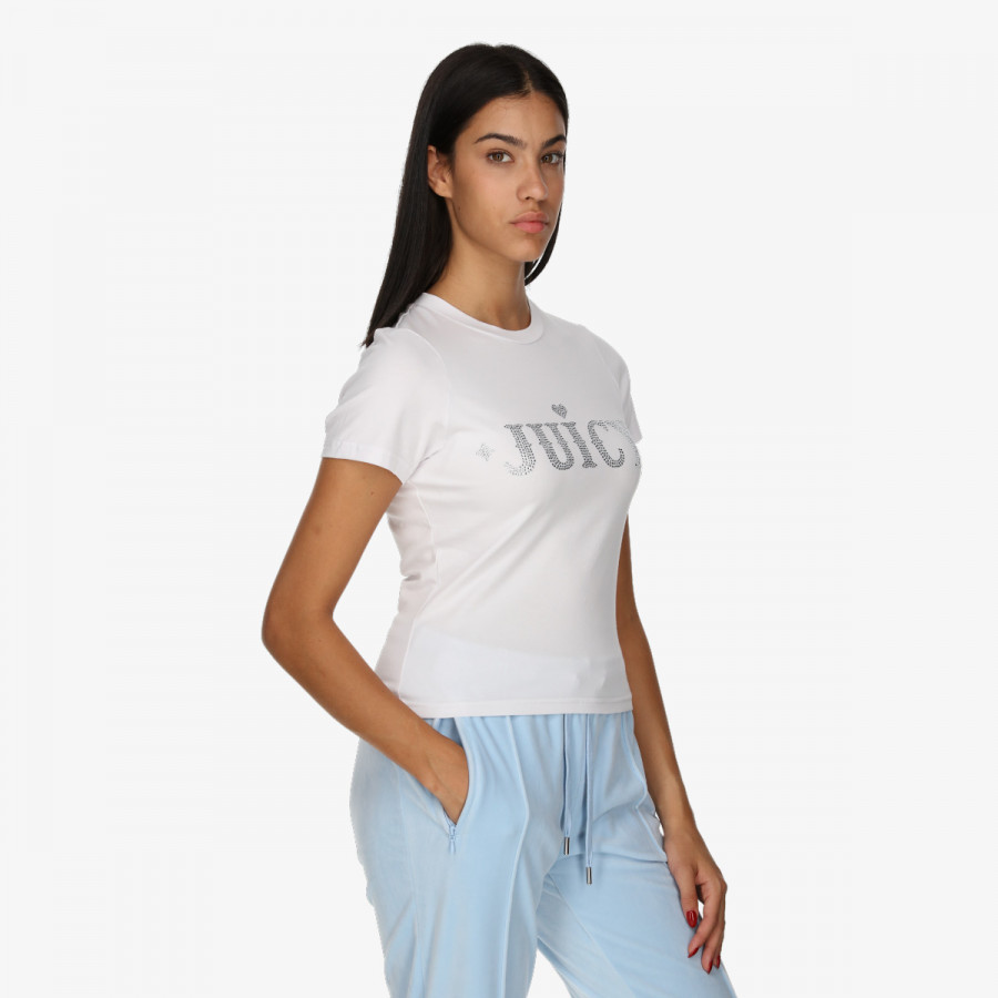 JUICY COUTURE Тенискa FITTED T-SHIRT WITH RODEO JUICY DIAMANTE 