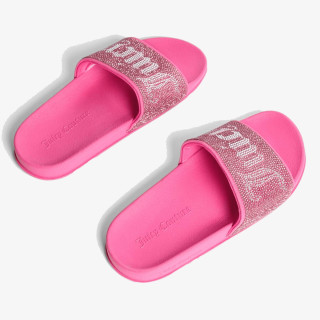 JUICY COUTURE Чехли DIAMANTE BRANDED SLIDE 