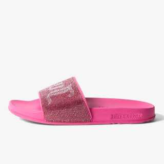 JUICY COUTURE Чехли DIAMANTE BRANDED SLIDE 