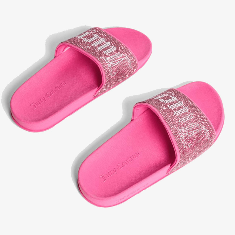 JUICY COUTURE Чехли DIAMANTE BRANDED SLIDE 