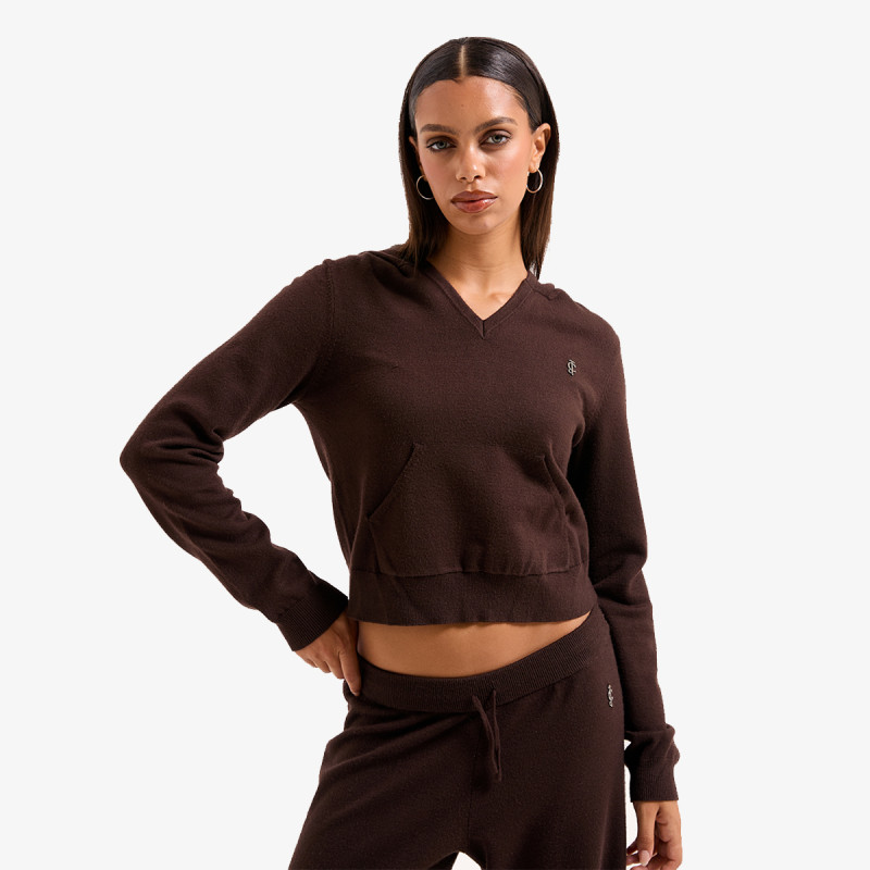 JUICY COUTURE Суитшърт HERITAGE KNIT HOODIE