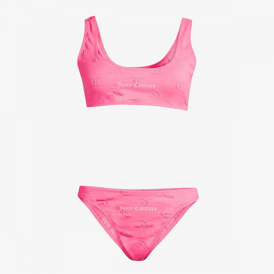 JUICY COUTURE БАНСКИ КОСТЮМ ОТ ДВЕ ЧАСТИ JASMINE JACQUARD TOWELLING BIKINI 