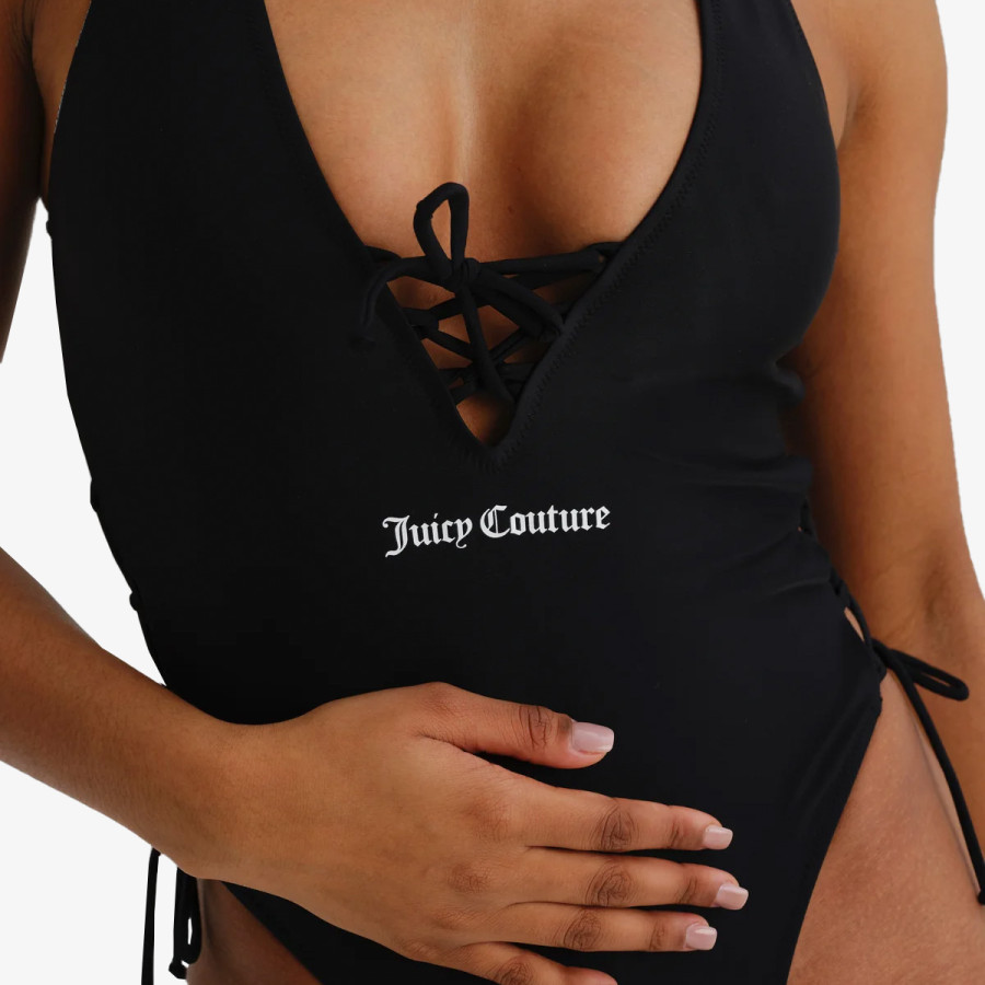JUICY COUTURE БАНСКИ КОСТЮМ ОТ ЕДНА ЧАСТ ONE PIECE SWIMSUIT WITH LATTICE DETAIL 
