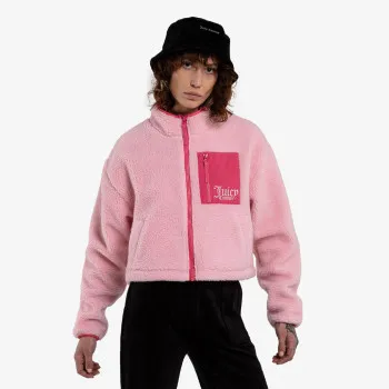 JUICY COUTURE Суитшърт NELLY SHERPA ZIP FLEECE 