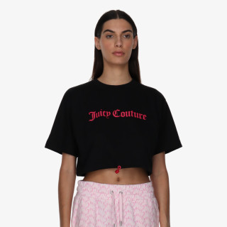 JUICY COUTURE Тенискa FLOCKED CROPPED TEE 