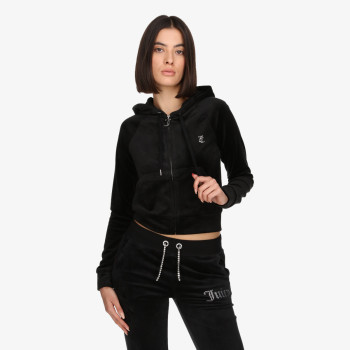 JUICY COUTURE Суитшърт CLASSIC VELOUR HOODIE WITH JUICY  LOGO 