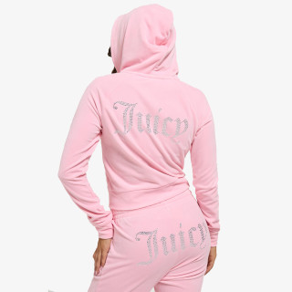 JUICY COUTURE Суитшърт CLASSIC VELOUR HOODIE WITH JUICY  LOGO 