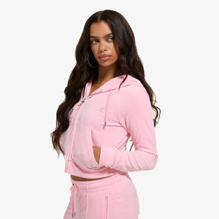 JUICY COUTURE Суитшърт CLASSIC VELOUR HOODIE WITH JUICY  LOGO 