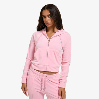 JUICY COUTURE Суитшърт CLASSIC VELOUR HOODIE WITH JUICY  LOGO 