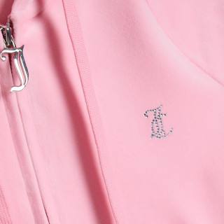 JUICY COUTURE Суитшърт CLASSIC VELOUR HOODIE WITH JUICY  LOGO 