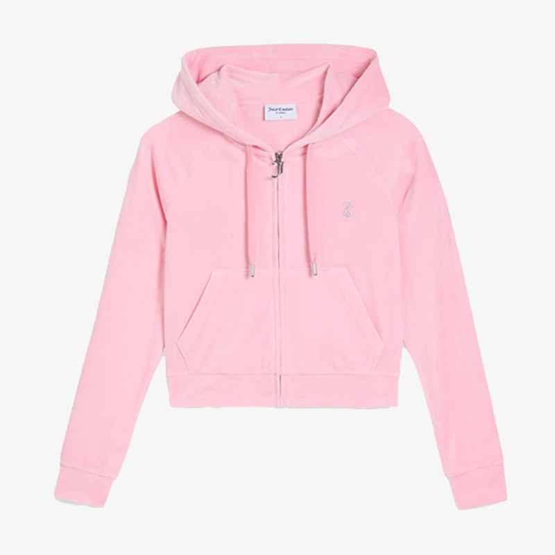 JUICY COUTURE Суитшърт CLASSIC VELOUR HOODIE WITH JUICY  LOGO 