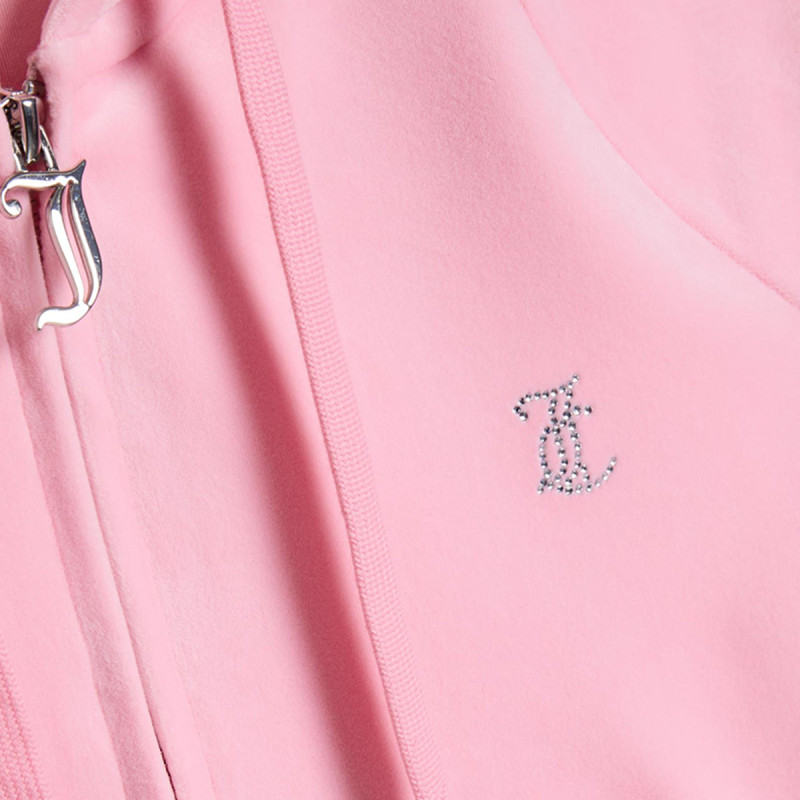 JUICY COUTURE Суитшърт CLASSIC VELOUR HOODIE WITH JUICY  LOGO 