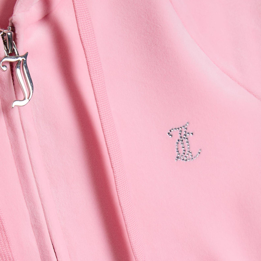 JUICY COUTURE Суитшърт CLASSIC VELOUR HOODIE WITH JUICY  LOGO 