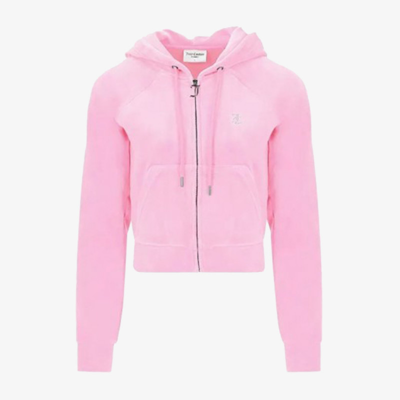 JUICY COUTURE Суитшърт CLASSIC VELOUR HOODIE WITH JUICY  LOGO 
