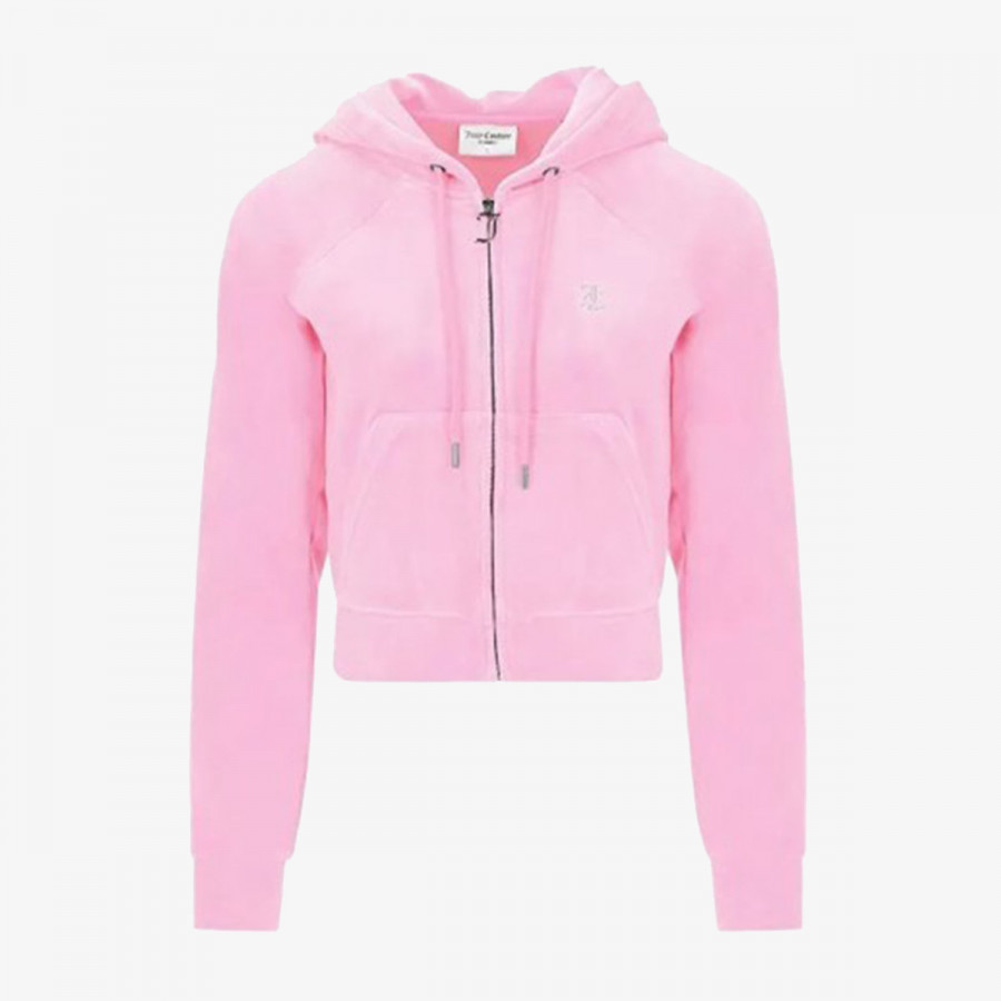 JUICY COUTURE Суитшърт CLASSIC VELOUR HOODIE WITH JUICY  LOGO 