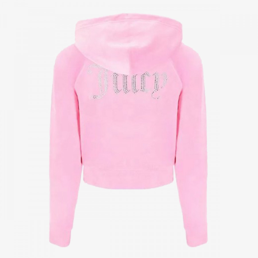 JUICY COUTURE Суитшърт CLASSIC VELOUR HOODIE WITH JUICY  LOGO 