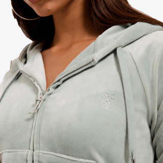 JUICY COUTURE Суитшърт MADISON OUTLINE HOODIE WITH DIAMANTE BRA 