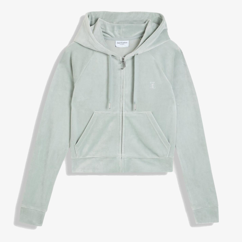 JUICY COUTURE Суитшърт MADISON OUTLINE HOODIE WITH DIAMANTE BRA 