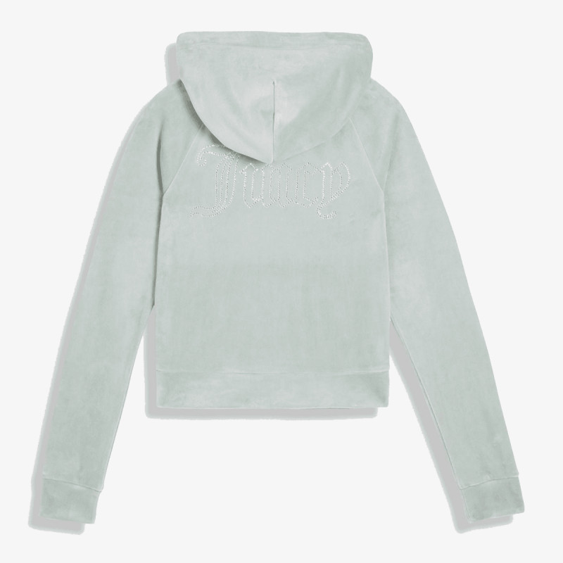 JUICY COUTURE Суитшърт MADISON OUTLINE HOODIE WITH DIAMANTE BRA 