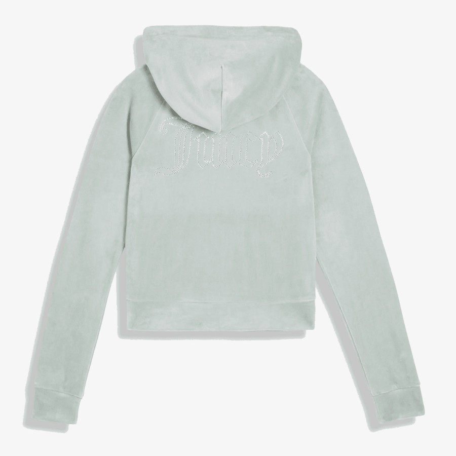 JUICY COUTURE Суитшърт MADISON OUTLINE HOODIE WITH DIAMANTE BRA 