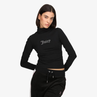 JUICY COUTURE Суитшърт VIRGO DIAMANTE ROLL NECK TOP 