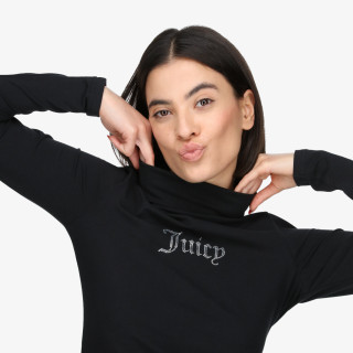 JUICY COUTURE Суитшърт VIRGO DIAMANTE ROLL NECK TOP 