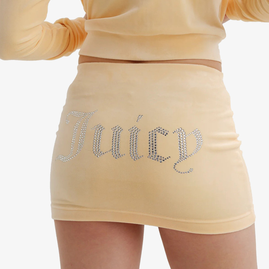 JUICY COUTURE Пола VELOUR TUBE SKIRT W/ DIAMANTE 