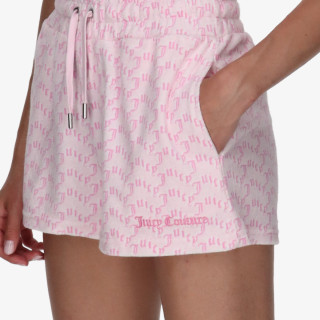 JUICY COUTURE Къси панталони Monogram Towelling 
