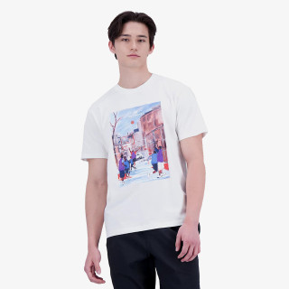 NEW BALANCE Тенискa Hoops Graphic Cotton Jersey Short Sleeve 