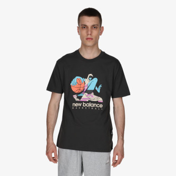 NEW BALANCE Тенискa Hoops Cotton Jersey Short Sleeve T-shirt 