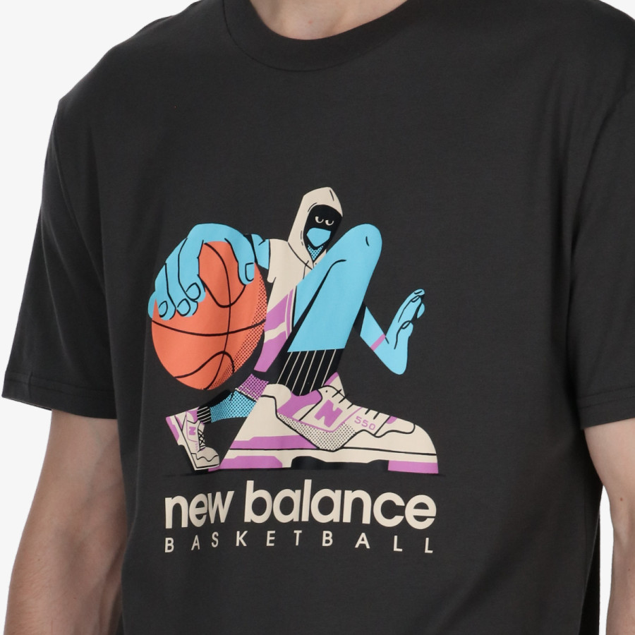 NEW BALANCE Тенискa Hoops Cotton Jersey Short Sleeve T-shirt 