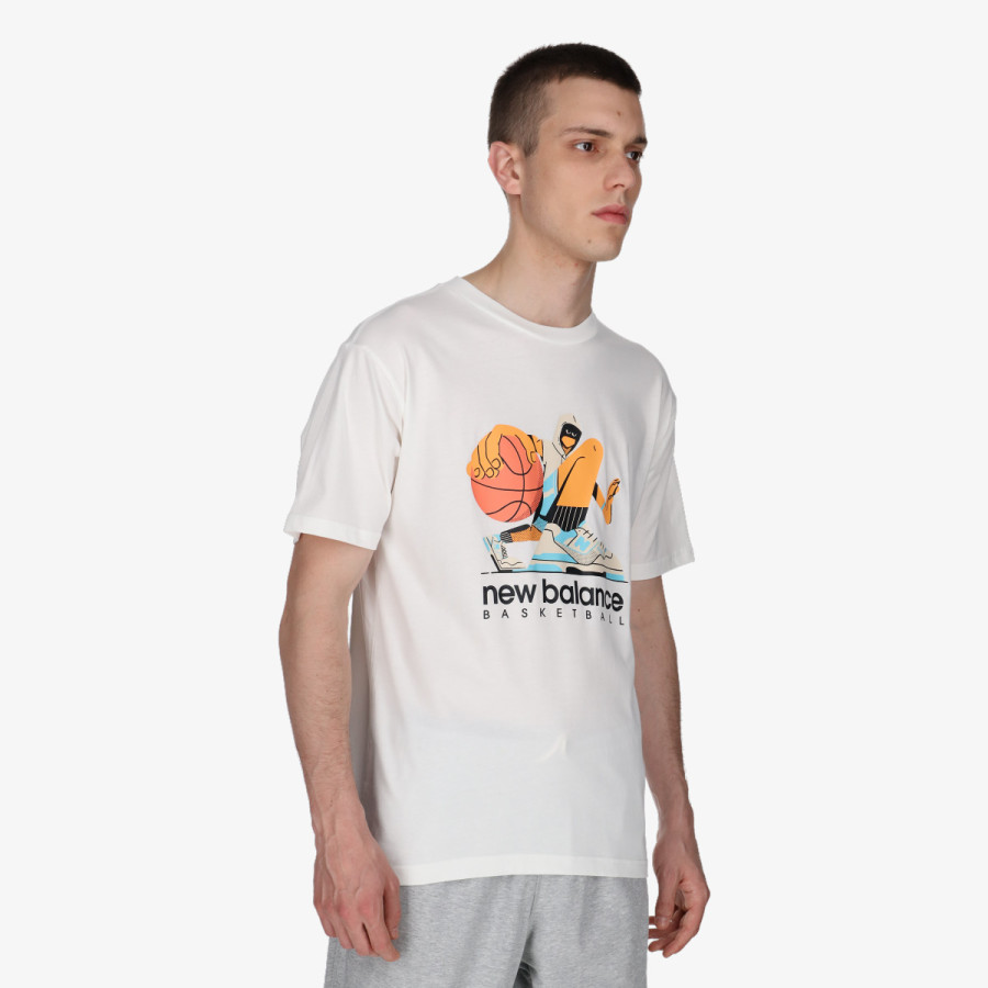 NEW BALANCE Тенискa Hoops Cotton Jersey Short Sleeve T-shirt 