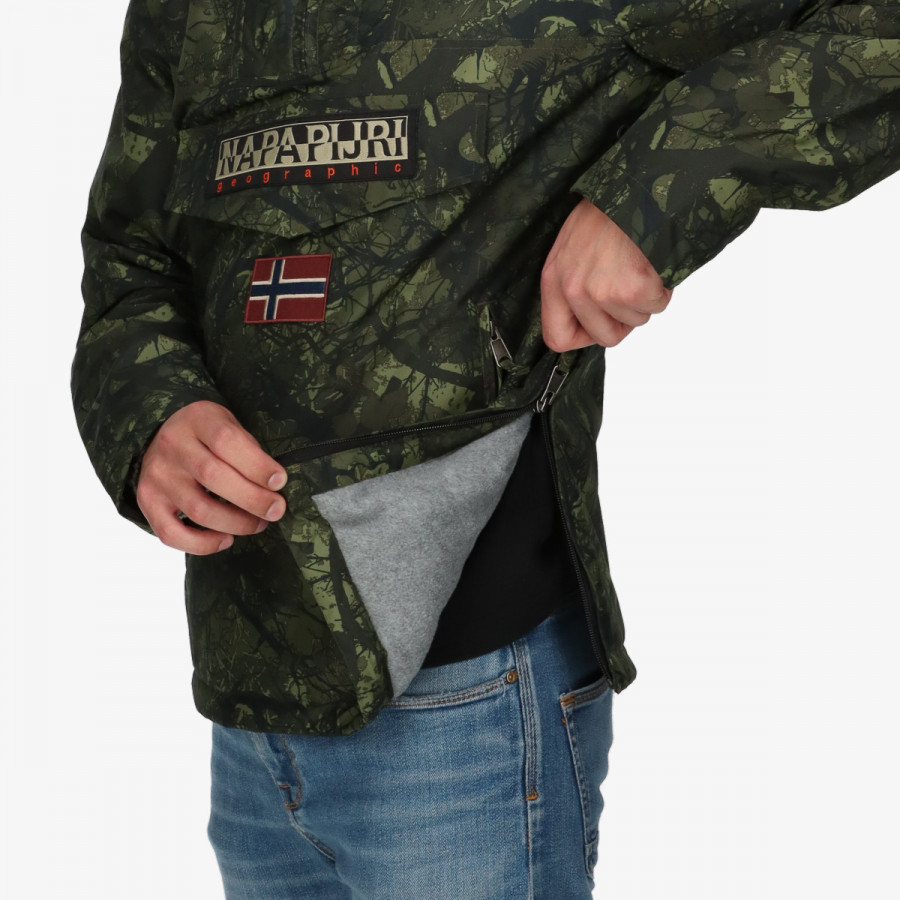 NAPAPIJRI Яке RAINFOREST PKT PRT 2 CAMO GREEN FBN 